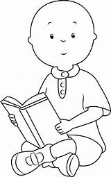Caillou Coloring Pages Book Reading Printable Color Kids Getdrawings Categories Coloringpages101 sketch template