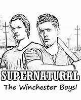 Supernatural Coloring Winchester Pages Boys Book Kids Adults Color Tv Show Series Brothers Choose Board Sketch Template sketch template