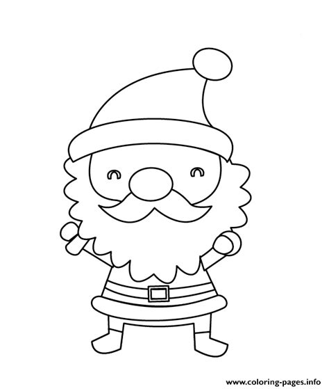 cute small santa claus christmas coloring page printable