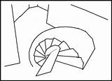 Coloring Staircase Pages Deviantart Spiral sketch template