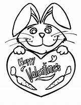 Coloring Pages Valentine Printable Kids Color Bunny Valentines Rabbit Print Drawing Sheets Man Printables Iron Colouring Ferngully Face Colorings Mask sketch template