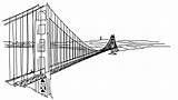 Drawing Bridge Francisco San Gate Golden Bay Sketch Outline Skyline Paintingvalley State Stock Shutterstock sketch template