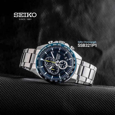 seiko ssb321p1 motorsport quartz chronograph blue dial hardlex glass