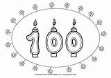 100th Coloring 70th sketch template