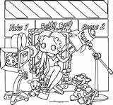 Coloring Cinema Betty Boop Scene Pages Wecoloringpage sketch template