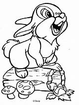 Coloring Bambi Pages Disney Thumper Popular sketch template