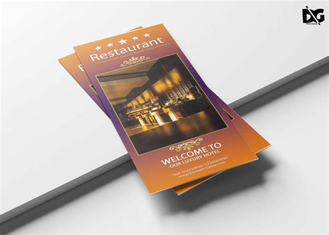 traditional restaurant tri fold brochure design template effects