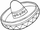 Coloring Mexican Hat Sombrero Pages Printable Mayo Getcolorings Color Ma Getdrawings sketch template