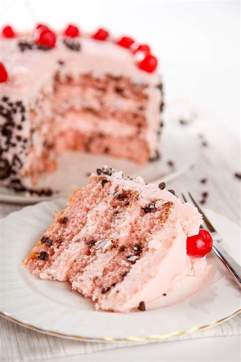 cherry chocolate chip cake baking beauty