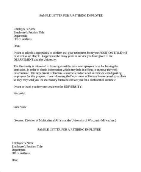 retirement letter    documents dpwnload