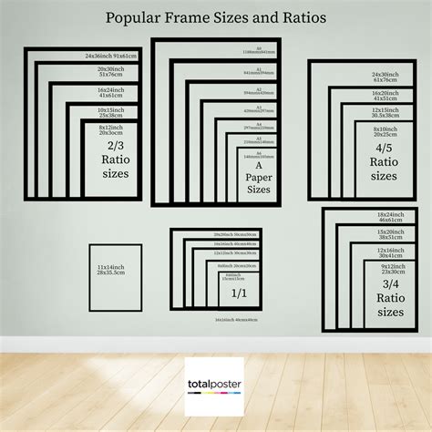 popular frame sizes  printsposters  modern contemporary wall ar