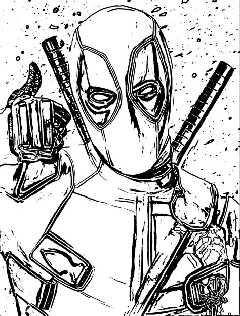 loudlyeccentric  coloring pages  deadpool