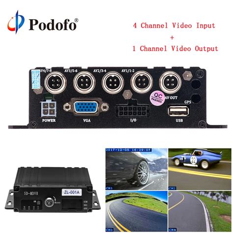 podofo mini realtime sd car mobile dvr ch audio video audio input car mobile dvr vehicle hard