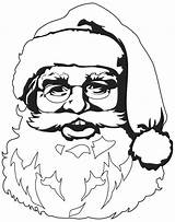 Santa Claus Face Coloring Drawing Realistic Printable Pages Head Color Template Christmas Clause Happy Colouring Real Sheet Noel Pere Library sketch template