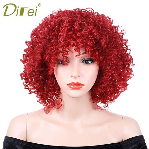 buy afro kinky curly wig red hair costume halloween party high temperature