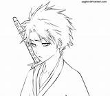 Bleach Ichigo Coloringhome sketch template