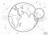 Eclipse Coloring Pages Lunar Solar Printable Moon Earth sketch template