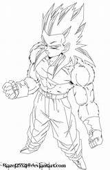 Dragon Saiyan Goku Gohan Ssj4 Dbz Resume Coloringhome Sangohan Sayen Lineart Gogeta Vegeta Saiyans Drachen Bardock Dragonball sketch template