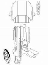 Nerf Blasters Coloring sketch template