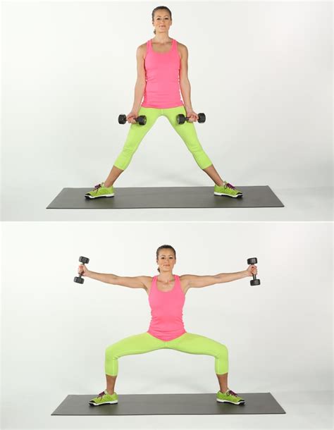 Sumo Squat With Side Arm Raises Inner Thigh Exercises To Do Without A