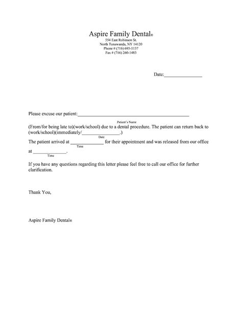 excuse letter  work collection letter template collection