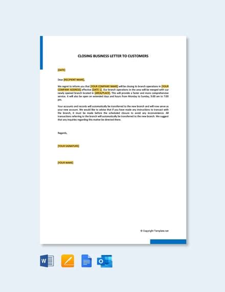 labace closing business letter examples