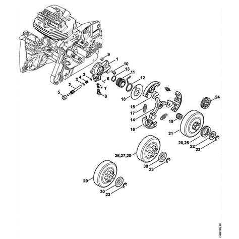 stihl ms  chainsaw ms  parts diagram ms  clutch