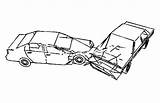 Accident Crashed Cars Netart sketch template