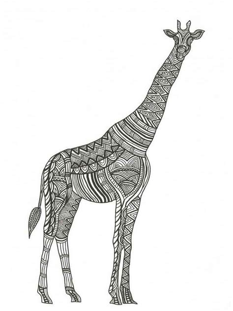 coloring pages giraffe zentangle  file  diy  shirt mug