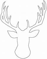 Deer Coloring Pages Face Head Reindeer Getcolorings Print Colori Color sketch template
