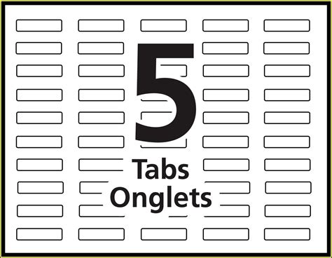 tab dividers template