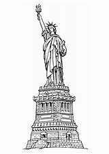 York Statue Coloring Freiheitsstatue Liberty Malvorlage Kleurplaat Edupics Zum Ausmalbilder Pages Ausdrucken Abbildung Grote Große Herunterladen Afbeelding sketch template