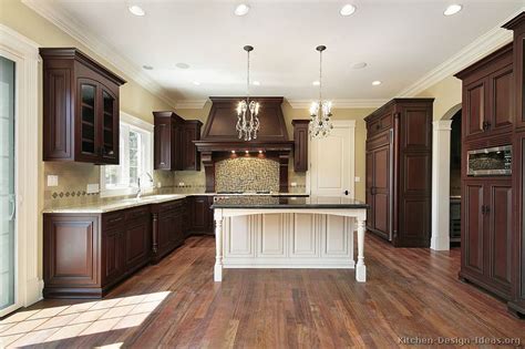 pictures  kitchens traditional dark wood kitchens cherry color page