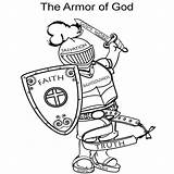 Armor God Printable Coloring Bible Sunday Activities School Paul Ephesians Church Christian sketch template
