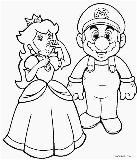 mario  peach coloring pages coloring home