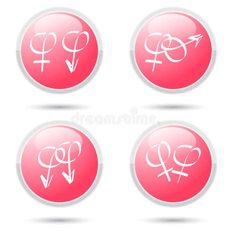 male and female sex gender icons in heart shape vector graphic stock