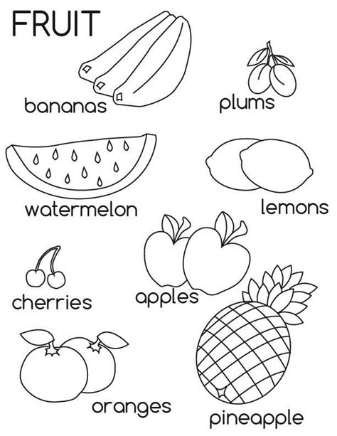 printable pictures  fruits
