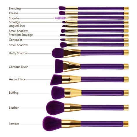 15 piece purple makeup brush set makeup brush set eye
