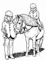 Horse Coloring Pages Riding Print sketch template