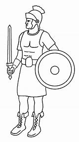 Roman Soldier Drawing Outline Gladiator Drawings Soldiers Cartoon Romans Kids Ancient Clipart Printable Google Ephesians Draw Rome Armour Step Ks2 sketch template