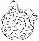 Homer Simpson Donuts Donut Essaie Manger Enorme Kolorowanki Dzieci Colorier Printable Getdrawings Imprimé Colouring Publicidade Anúncios Fois sketch template