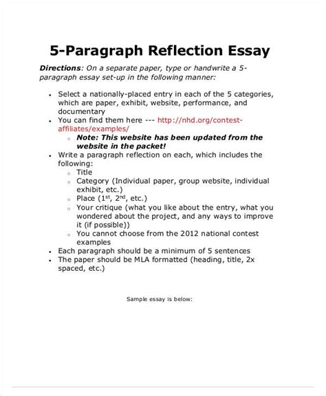 reflection paper outline write  reflection essay writing  good