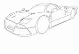 Ferrari 599xx R390 Zonda Pagani sketch template
