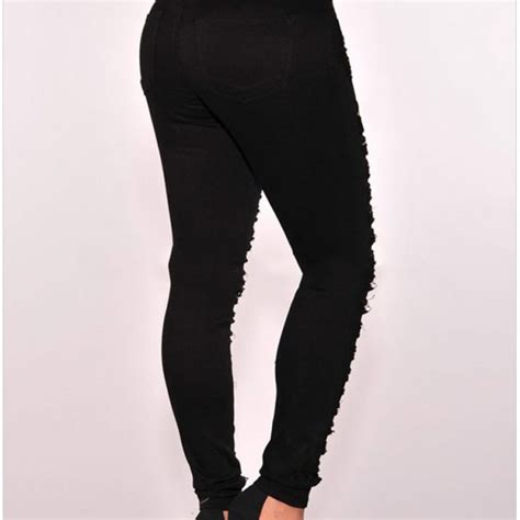 high quality women high waist black ripped skinny jeans online store for women sexy dresses