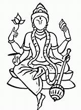 Coloring Pages Hindu Saraswati Gods Vishnu Religion Mythology Goddesses Religious Clipart Kids Drawing Lab Drawings Cliparts Getcolorings Getdrawings Goddess Popular sketch template