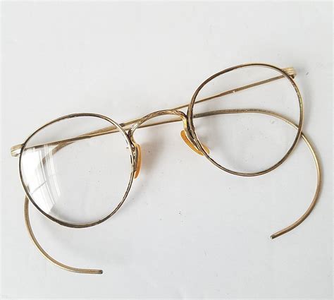 vintage gold glasses artcraft 1930s eyeglasses 12k gf gold etsy