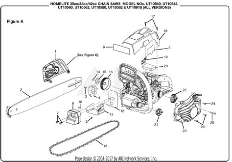 homelite chainsaw parts diagram