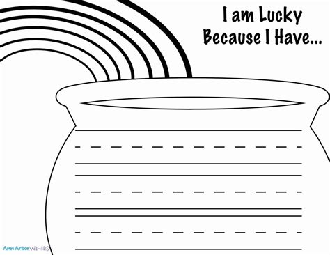 st patricks day writing prompt   lucky  printable
