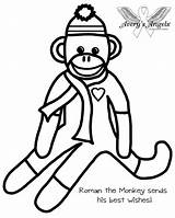 Coloring Monkey Sock Pages Hop Getcolorings Printable Color Roman Printables Homely Idea sketch template