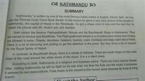 chapter kathmandu summary brainlyin